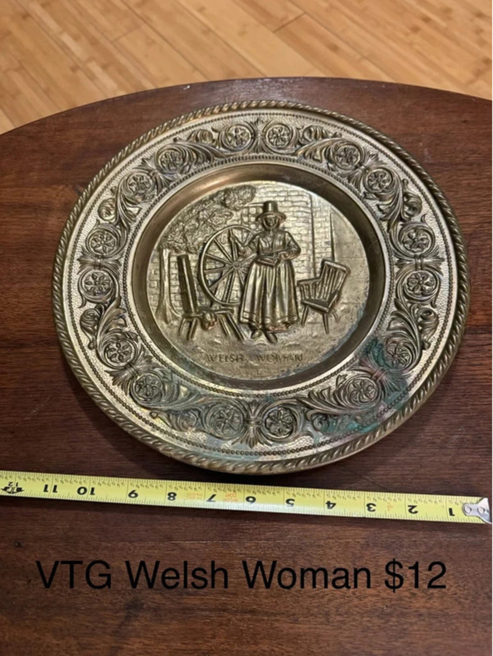Vintage Welsh woman wall hanging